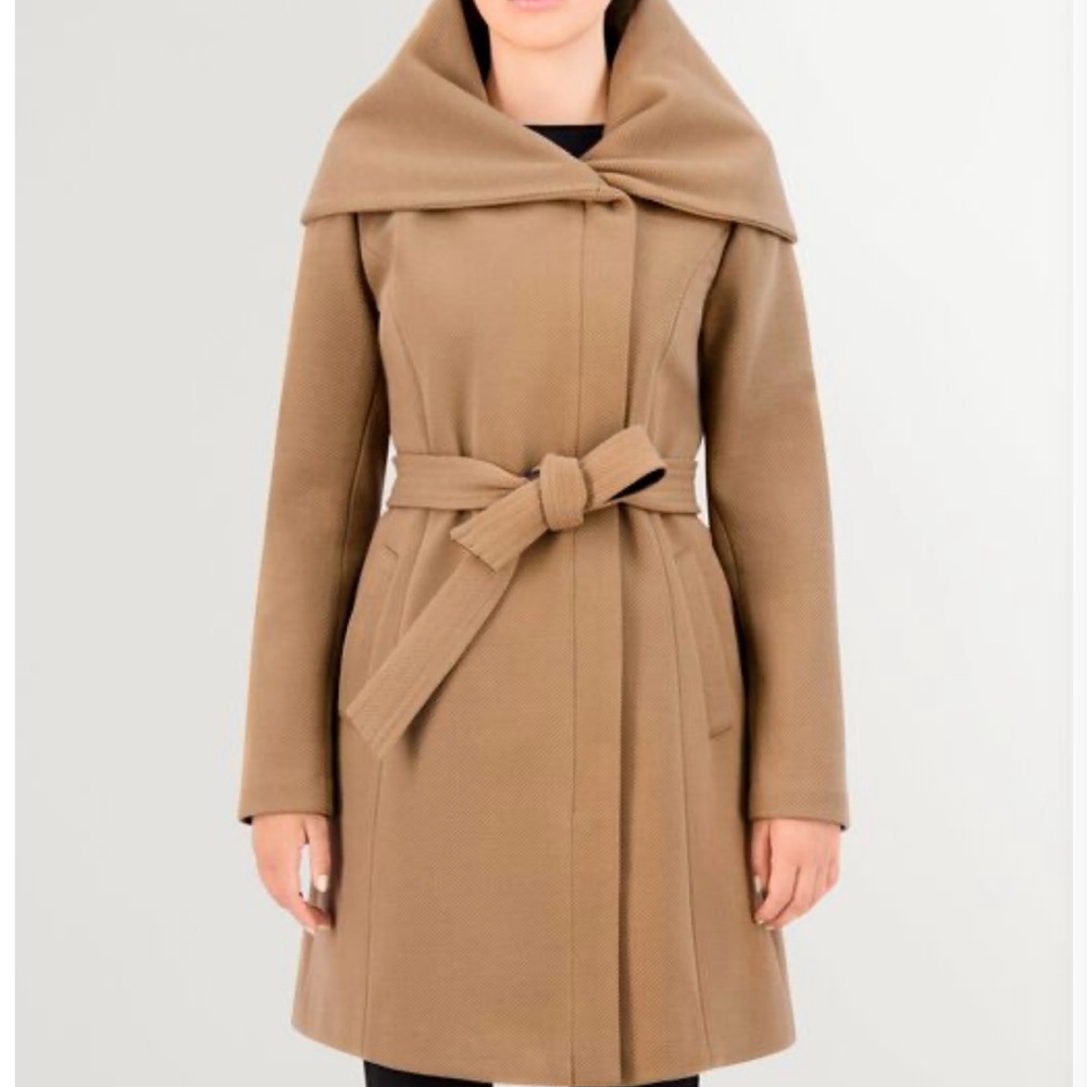 Women's Belted Asymmetrical Zip Front Twill Coat
